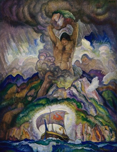 オデッセイ：ポリフェムス、サイクロプス 作： Newell Convers Wyeth